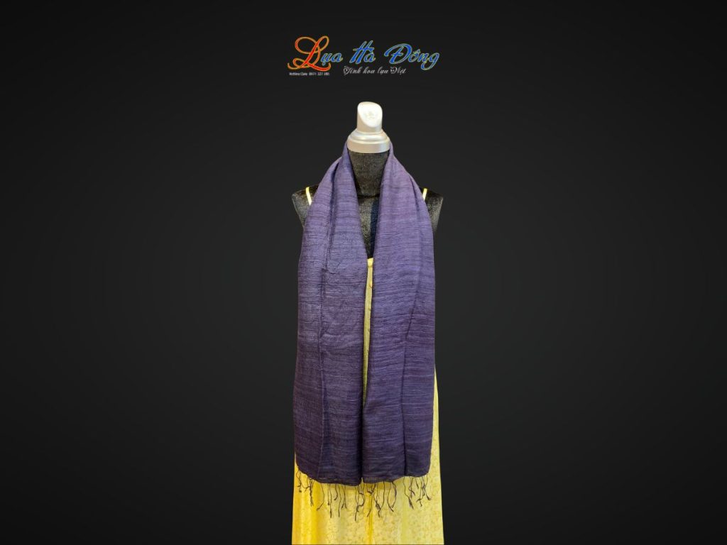 Khăn Lụa Trơn Màu Xanh Than 100%