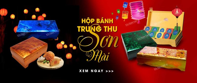 Hộp bánh trung thu sơn mài