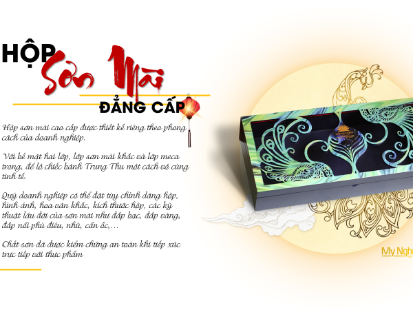 Hộp đựng bánh trung thu cao cấp bằng sơn mài