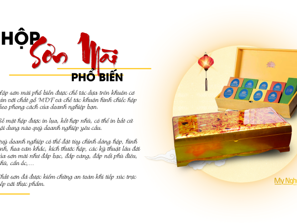 Hộp đựng bánh trung thu cao cấp bằng sơn mài