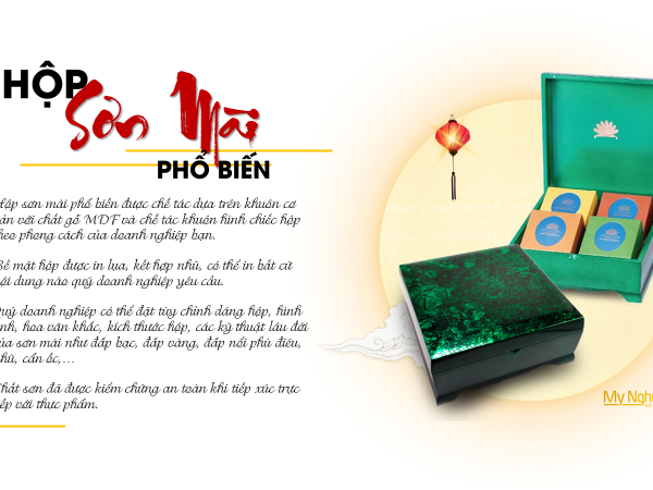Hộp đựng bánh trung thu cao cấp bằng sơn mài
