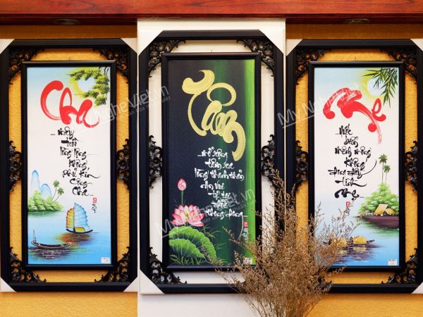 Tranh thư pháp ý nghĩa theo yêu cầu