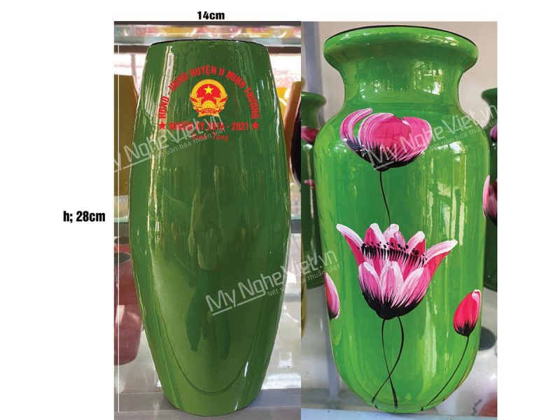 Lọ Hoa Gốm Dáng Quả Boom In Logo - Ảnh 4