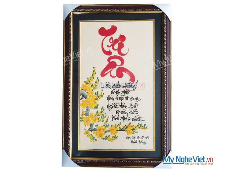Tranh thư pháp ý nghĩa theo yêu cầu