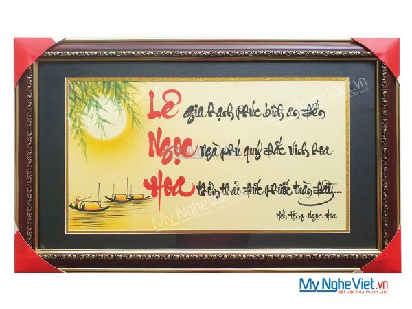 Tranh thư pháp ý nghĩa theo yêu cầu