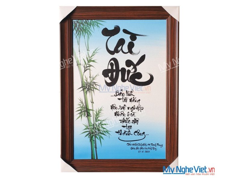 Tranh thư pháp ý nghĩa theo yêu cầu