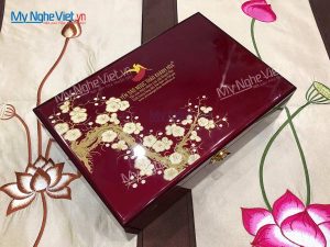 Hộp sơn mài đông trùng hạ thảo, nước yến