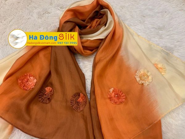 Khăn Choàng Cổ Hà Đông Đính Hoa MNV-KL48-26
