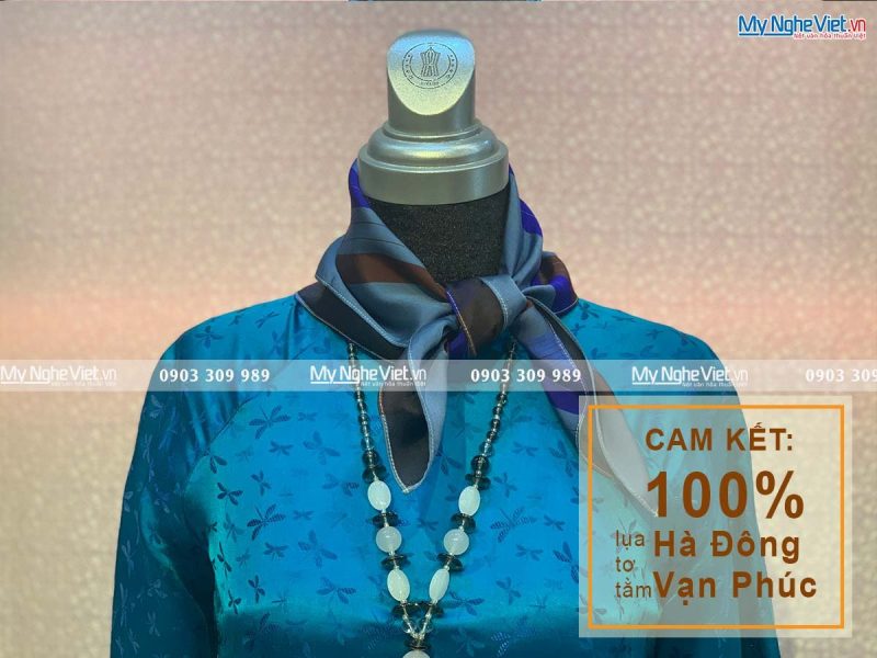 Hộp trang sức 2 tầng cẩn chuồn và Khăn lụa vẽ sen cao cấp - Ảnh 5
