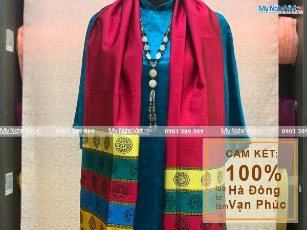 Khăn Lụa Họa Tiết Văn Miếu Quốc Tử Giám MNV-KLLS36180-10