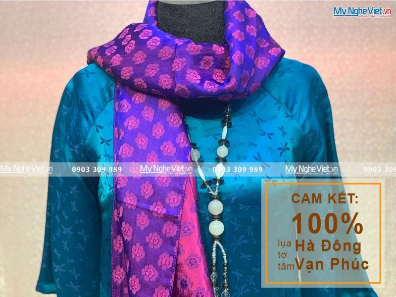Khăn Choàng Cổ Họa Tiết Hoa MNV-KLTA44180-2 - Ảnh 3