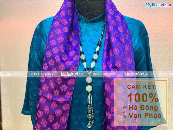 Khăn Choàng Cổ Họa Tiết Hoa MNV-KLTA44180-2