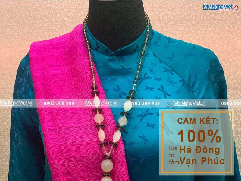 Khăn Choàng Cổ Đũi Hồng Sen MNV-KLTA4160 - Ảnh 3