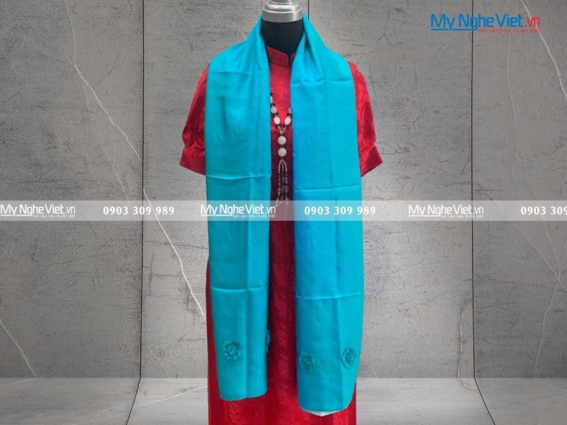 Khăn Choàng Cổ Hà Đông Đính Hoa MNV-KL48-14