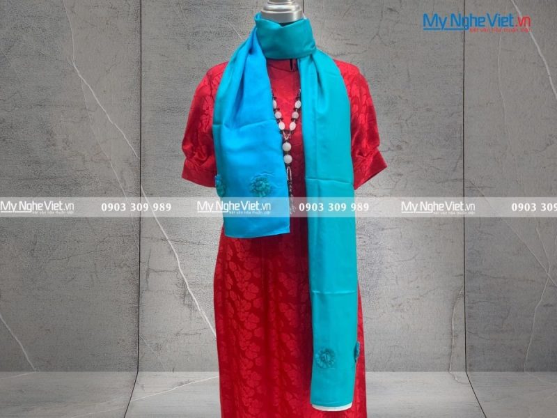 Khăn Choàng Cổ Hà Đông Đính Hoa MNV-KL48-14 - Ảnh 3