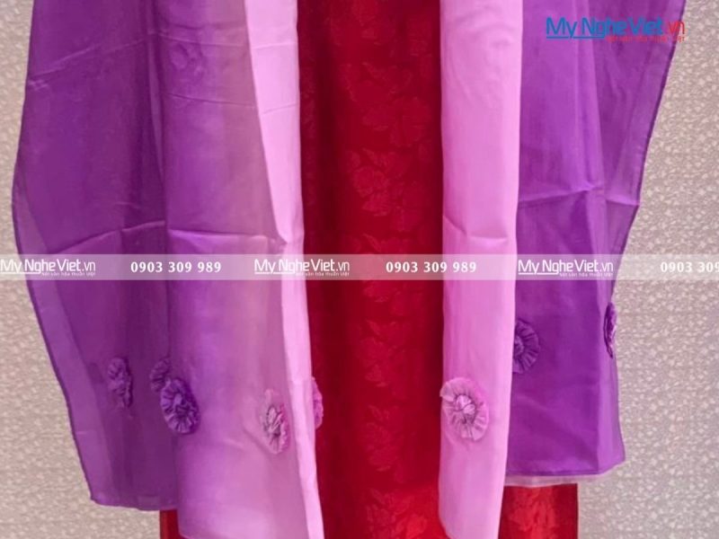 Khăn Choàng Cổ Hà Đông Đính Hoa MNV-KL48-8 - Ảnh 3