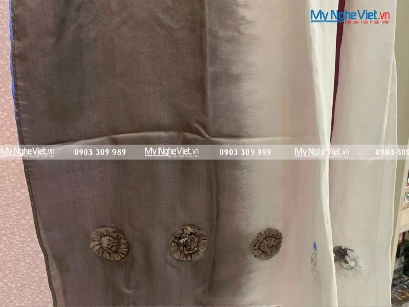 Khăn Choàng Cổ Hà Đông Đính Hoa MNV-KL48-24 - Ảnh 2