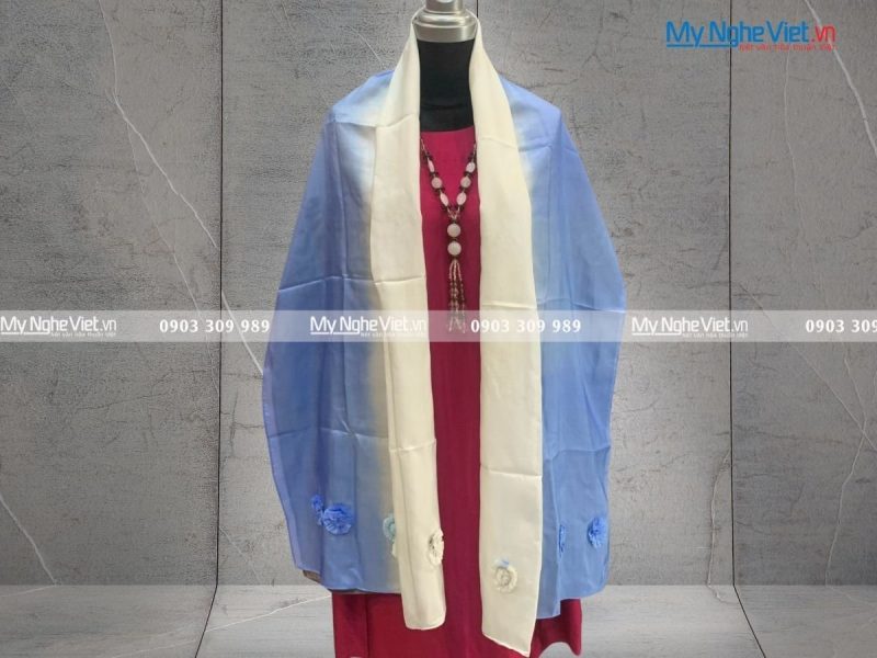 Khăn Choàng Cổ Hà Đông Đính Hoa MNV-KL48-21 - Ảnh 2