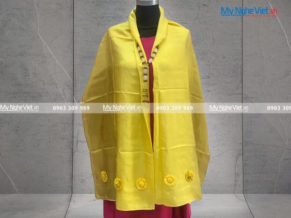Khăn Choàng Cổ Hà Đông Đính Hoa MNV-KL48-1