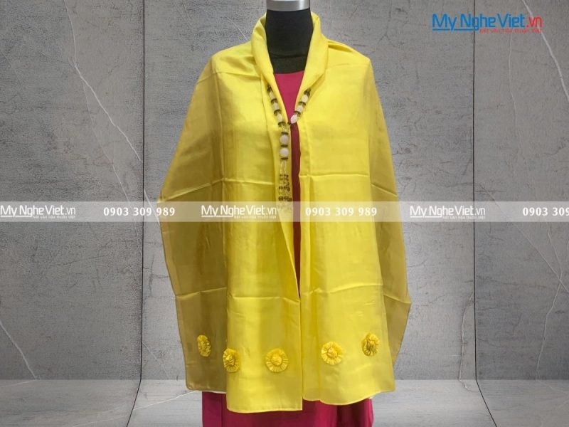 Khăn Choàng Cổ Hà Đông Đính Hoa MNV-KL48-1