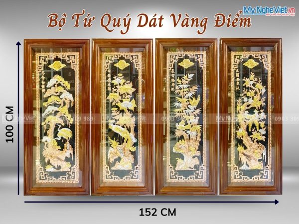 Tranh Đồng Tùng Cúc Trúc Mai