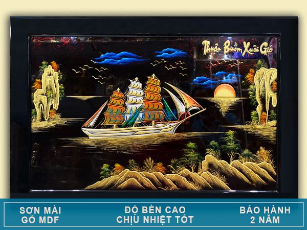 Tranh Thuận Buồm Xuôi Gió phù điêu