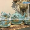 Bộ Bình Trà Dáng Bưởi Cát Tường Vàng Kim