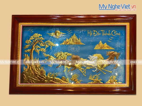 Quà Tân Gia Khai Trương - Tranh đồng Mã Đáo Thành Công MNV-DD60100
