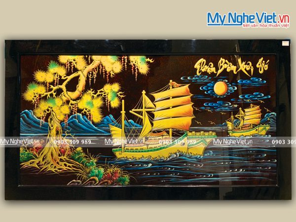 Tranh Sơn Mài Thuận Buồm Xuôi Gió