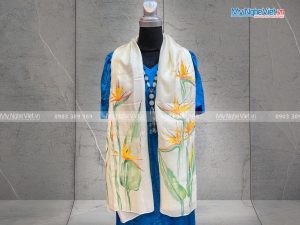 Khăn lụa vẽ tay