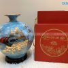Bình thu tài hút lộc men vân đá (xanh dương) Thuận Buồm Xuôi Gió H25cm MNV-VBT25/1