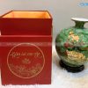 Bình thu tài hút lộc men vân đá (xanh) Lộc Phúc H25cm