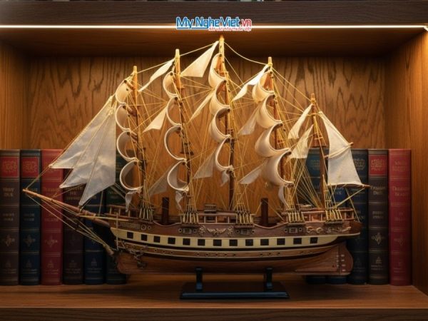 Mô hình thuyền buồm France II thân 60cm