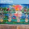 Bộ Tranh Sơn Mài Mai Lan Cúc Trúc Nền Xanh