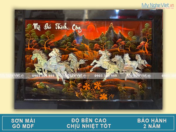 Tranh Sơn Mài Mã Đáo Thành Công