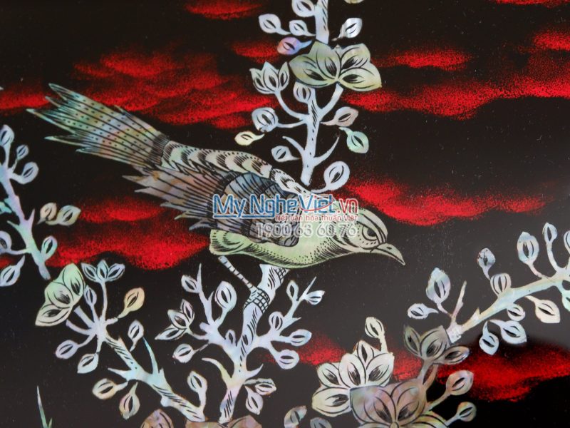 Bộ Tranh Sơn Mài Mai Lan Cúc Trúc Cẩn Chìm - Ảnh 6