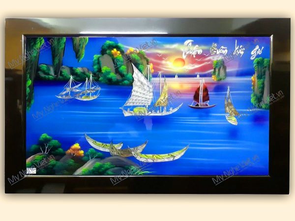 Tranh Sơn Mài Thuận Buồm Xuôi Gió