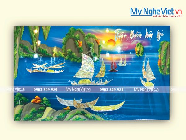 Tranh Sơn Mài Thuận Buồm Xuôi Gió