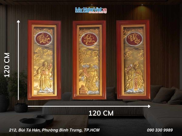 Tranh Đồng Đại Bái Phúc Lộc Thọ - Biểu tượng cho cuộc sống viên mãn và hạnh phúc TD4126