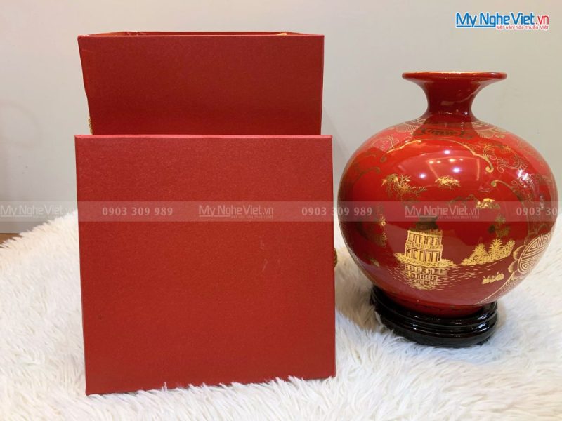 Bình Hút Tài Lộc Vẽ Tam Cảnh Hà Nội - MNV-HBT22/4 - Ảnh 3