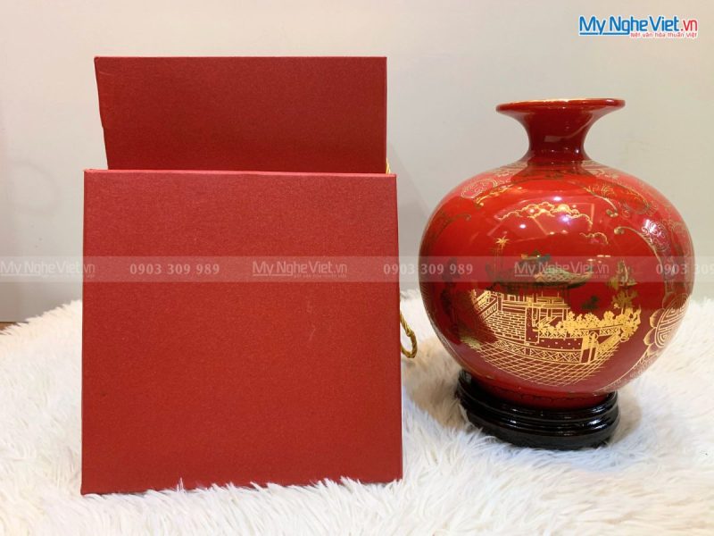 Bình Hút Tài Lộc Vẽ Tam Cảnh Hà Nội - MNV-HBT22/4 - Ảnh 2