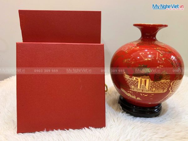 Bình Hút Tài Lộc Vẽ Tam Cảnh Hà Nội - MNV-HBT22/4