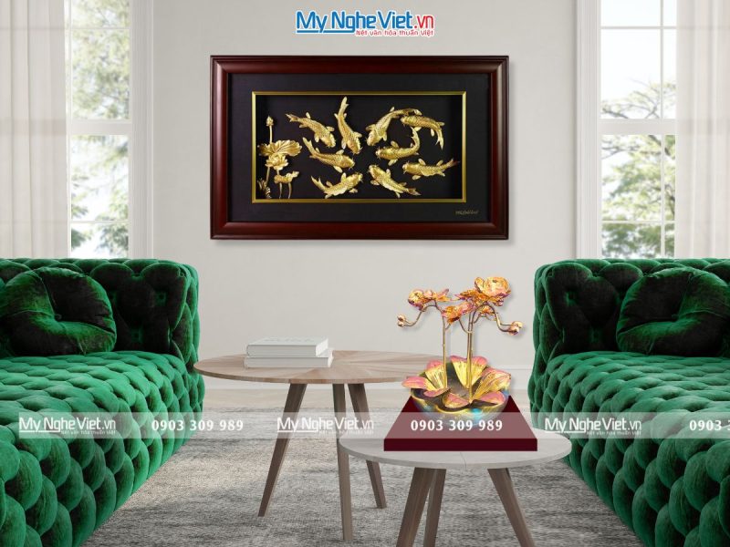 Chậu hoa Lan Đồng Dát Vàng 24K - Ảnh 4