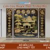 Liễn Cửu Huyền Thất Tổ đắp nổi phù điêu liền tấm 120x120cm SMA196-1212.1