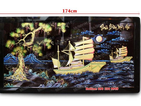Tranh Sơn Mài Thuận Buồm xuôi gió MNV-TSM9179-3
