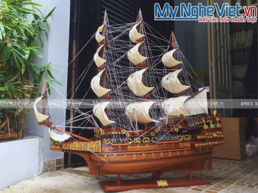 Mô hình tàu chiến cổ Sovereign Of The Seas gỗ căm xe thân 1m2 MNV-TB14/1m2