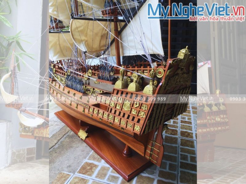 Mô Hình Tàu Thuyền Chiến Cổ Sovereign Of The Seas 1m2 MNV-TB14/1m2 - Ảnh 2