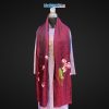 Khăn lụa thêu sen họ tiết hoa xoáy