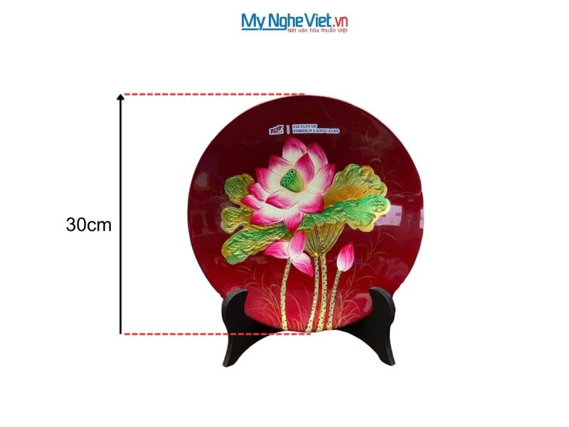 Tranh Đĩa Sơn Mài Khắc Thông Điệp