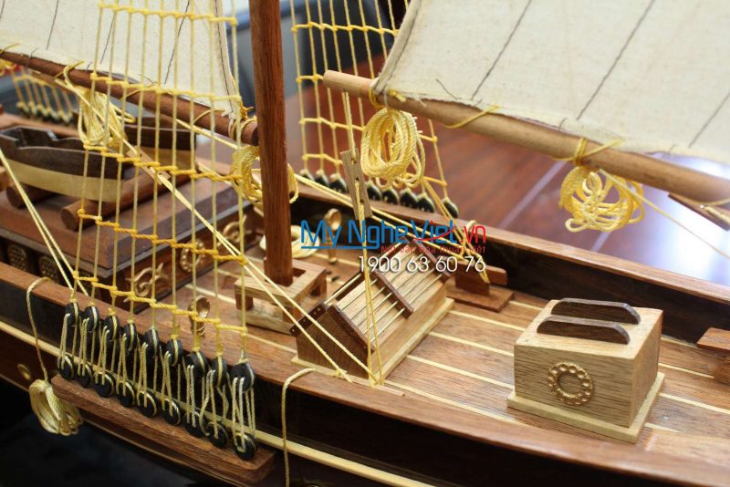 Mô hình thuyền buồm trang trí Atlantic (Thân 1m5) MNV-TB20-1 - Ảnh 2